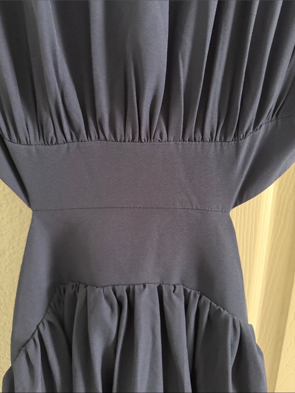 Commense Navy Maxi Dress with Pleated Bodice - Picture 7 of 7